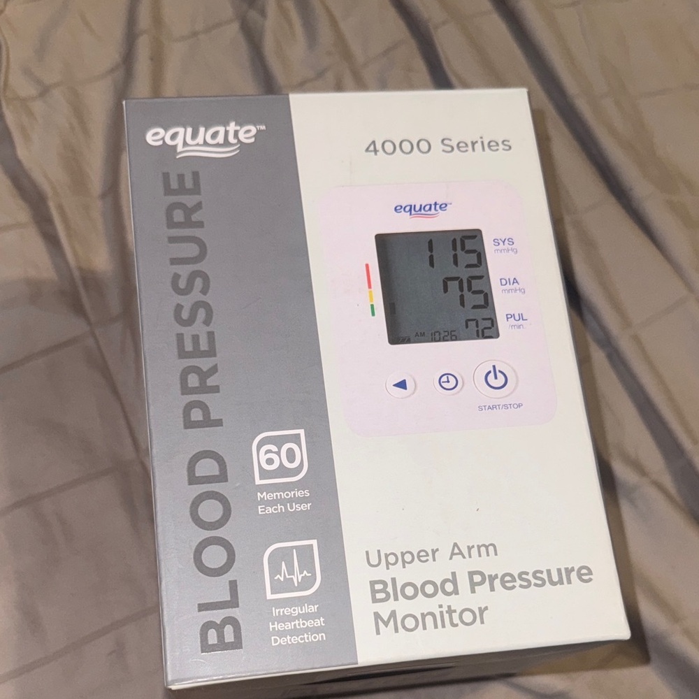 NWT Equate 4000 Series Upper Arm Blood Pressure Monitor